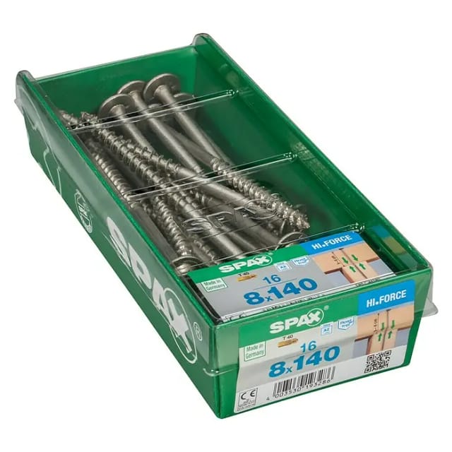 Spax Tellerkopf Holzschraube T-Star plus-Antrieb Ø 8 mm x 140 mm 16 Stück