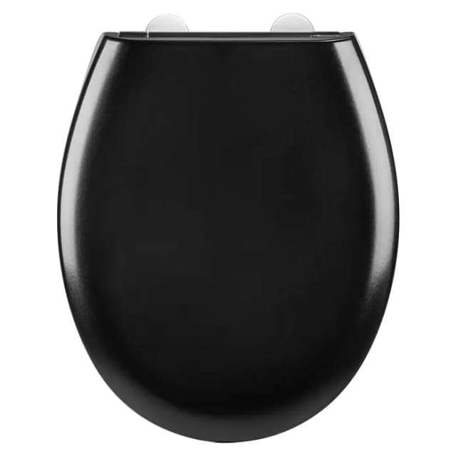 Wenko WC-Sitz Rieti Easy Close aus Duroplast Schwarz