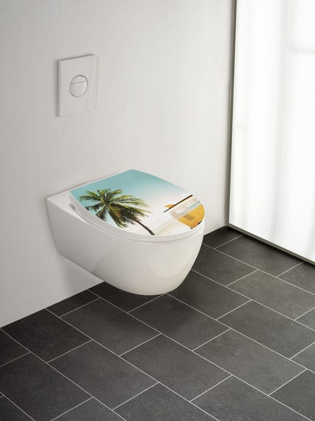 Wenko WC-Sitz Corbara High Gloss aus Thermoplast,