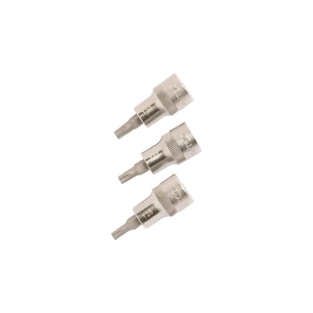 LUX-TOOLS Steckschlüssel Set 3-teilig TX25 TX27 TX30