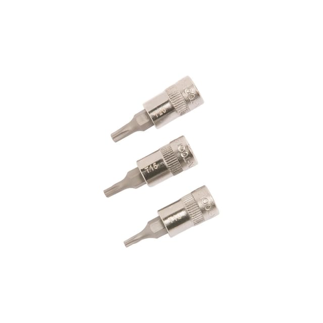 LUX-TOOLS Steckschlüssel Set 3-teilig T10 T15 T20