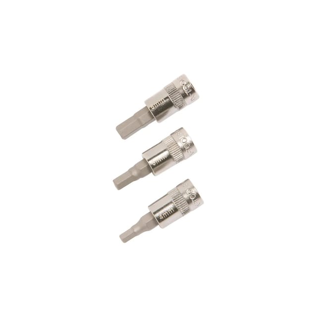 LUX-TOOLS Steckschlüssel Set 3-teilig Hex 4-6 mm