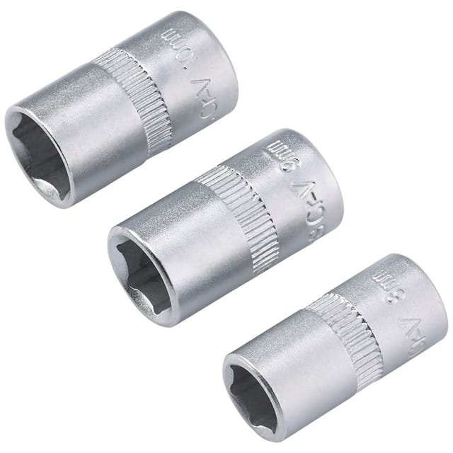 LUX-TOOLS Steckschlüssel Set 3-teilig 8-10 mm