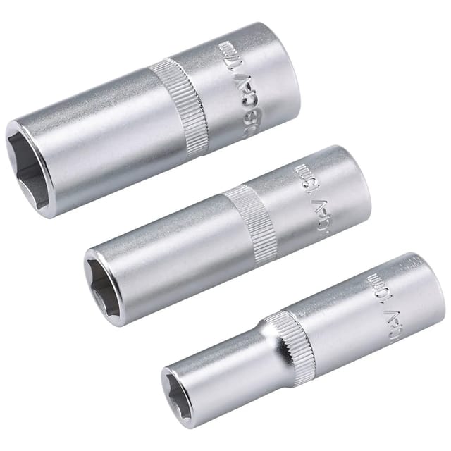 LUX-TOOLS Steckschlüssel Set 3-teilig 10 mm 13 mm 17 mm