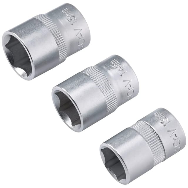 LUX-TOOLS Steckschlüssel Set 3-teilig 13-15 mm
