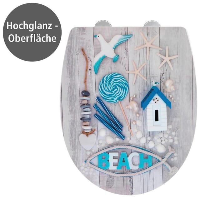 Wenko WC-Sitz Beach High Gloss aus Thermoplast