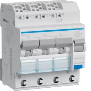 Hager Fehlerstrom- Leitungsschutzschalter B-13A/3P+N