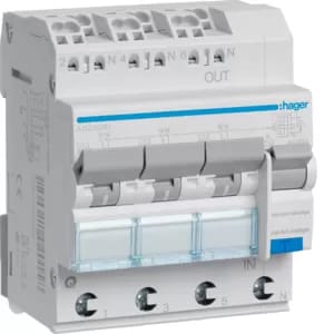 Hager Fehlerstrom- Leitungsschutzschalter C-13A/3P+N