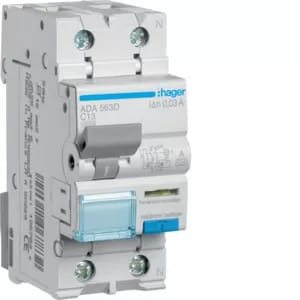 Hager Fehlerstrom- Leitungsschutzschalter C-13A/1P+N