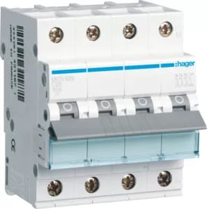 Hager Leitungsschutzschalter C25A 3P+N