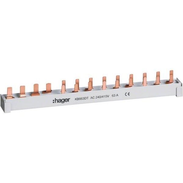 Hager Stiftschiene 4-polige 4P+N 63A