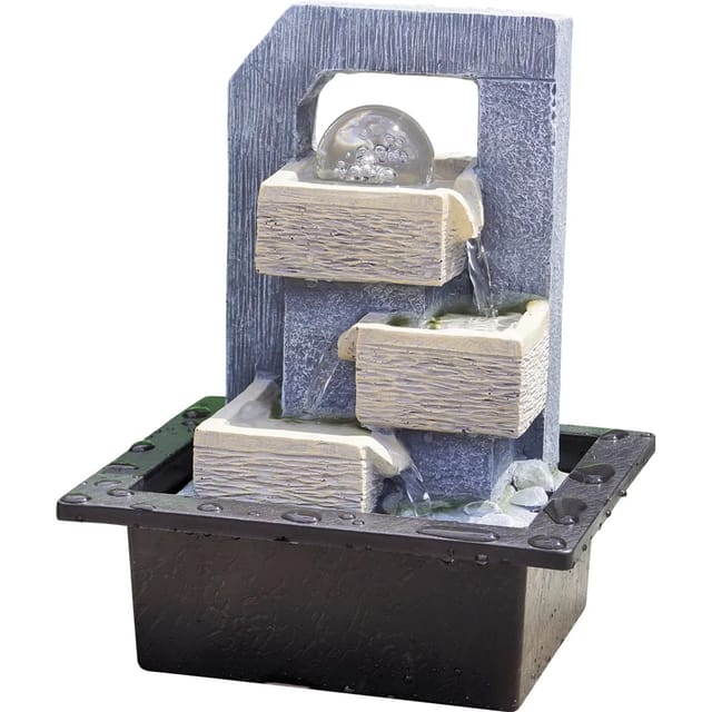 Granimex Raumbrunnen Xubang Inkl. Pumpe und LED-Beleuchtung 26x21x18 cm
