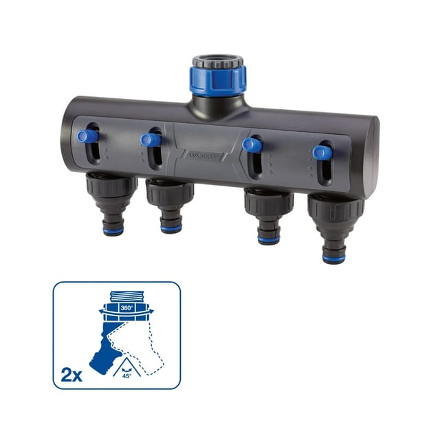 LUX-TOOLS 4-Wege-Verteiler 26,4 mm (G 3/4) auf 33,3 mm (G 1)