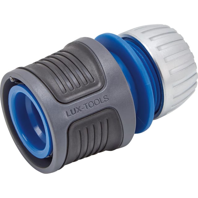 LUX-TOOLS Schlauchstück mit Wasserstopp 13 mm (1/2 Zoll) - 15 mm (5/8 Zoll)
