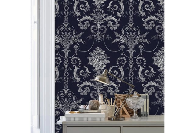 Laura Ashley Vliestapete Josette Midnight 10,05 x 0,52 m