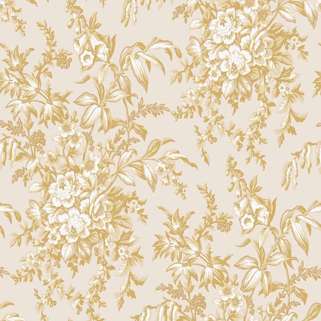 Laura Ashley Vliestapete Picardie Pale Gold 10,05 x 0,52 m