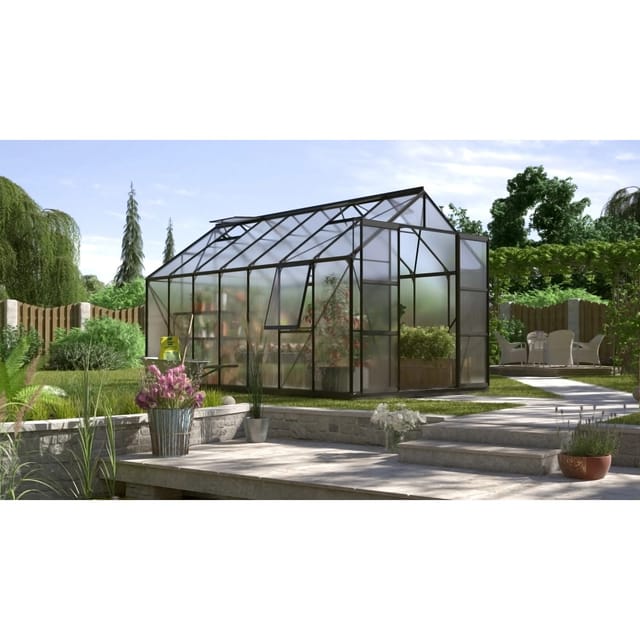 Vitavia Gewächshaus Jupiter 11500 Schwarz 11,5 m² inkl. Fundament