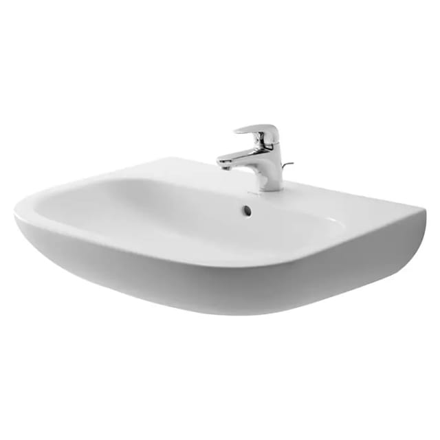Duravit Waschbecken D-Code 65 cm Weiß mit Überlauf