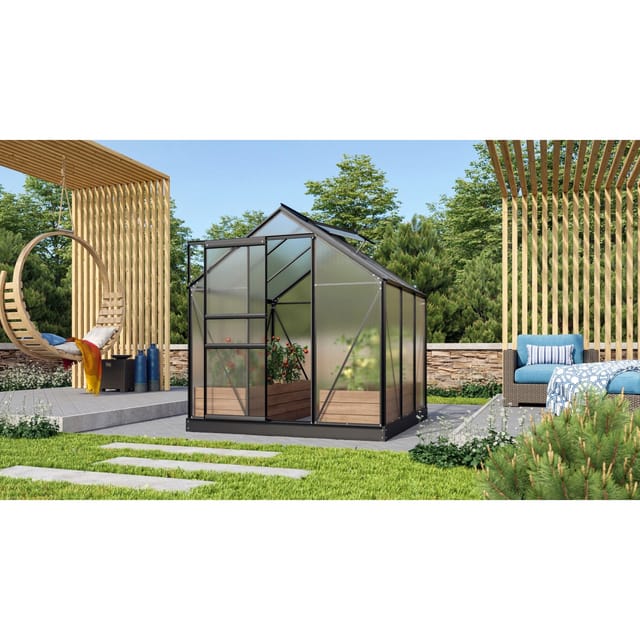 Vitavia Gewächshaus Venus 3800 Schwarz 3,8 m² inkl. Fundament