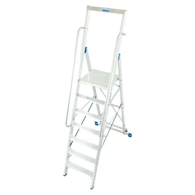 Krause Stufen-Stehlleiter mit großer Standplattform 7 Stufen