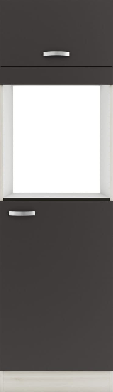 Optifit Küchen-Hochschrank f. Backofen u. Kühlschr. Faro220 60cm Anthrazit-Braun