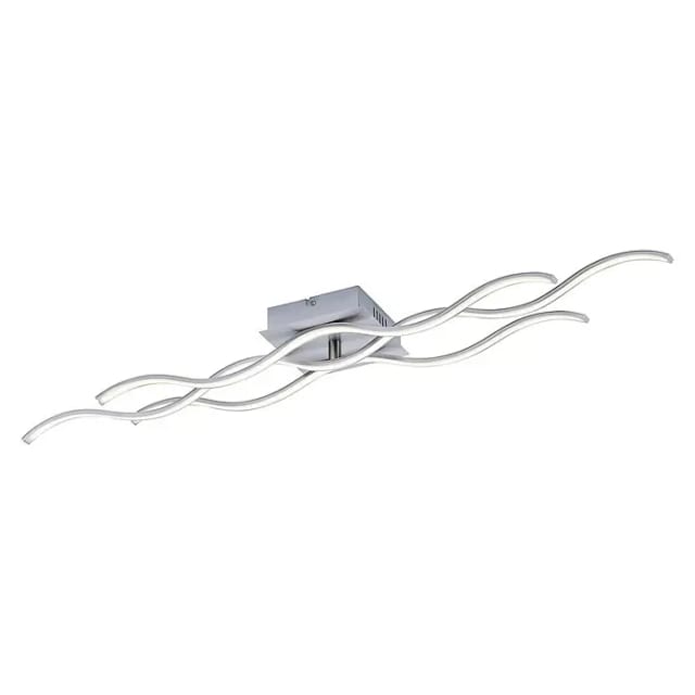 Just Light. LED-Deckenleuchte Wave Stahl 97,5 x 16 cm