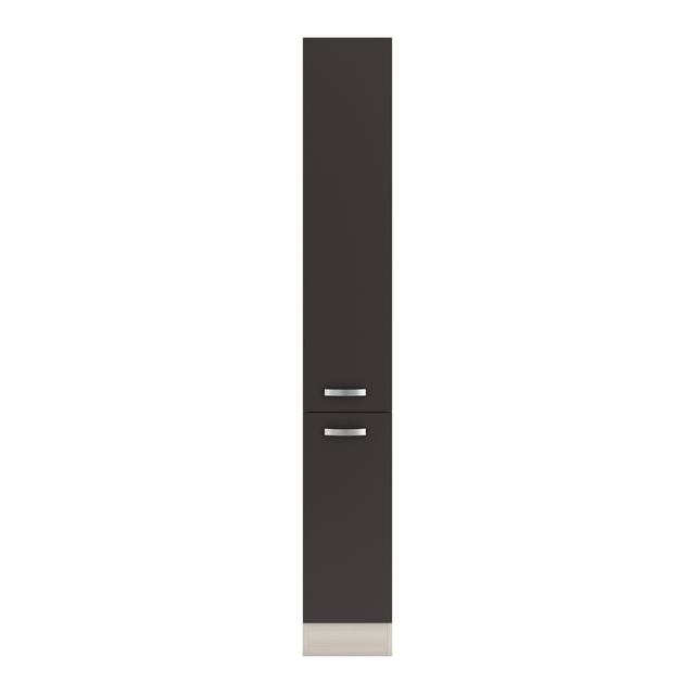 Optifit Küchen-Apothekerschrank Faro220 30cm x 206,8cm x 57,1cm Anthrazit-Braun