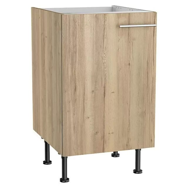 Optifit Küchen-Spülenunterschrank Erik290 50 cm x 87 cm x 58,4 cm Wildeiche