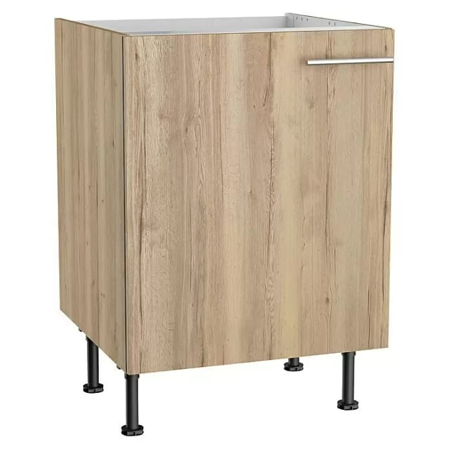Optifit Küchen-Spülenunterschrank Erik290 60 cm x 87 cm x 58,4 cm Wildeiche