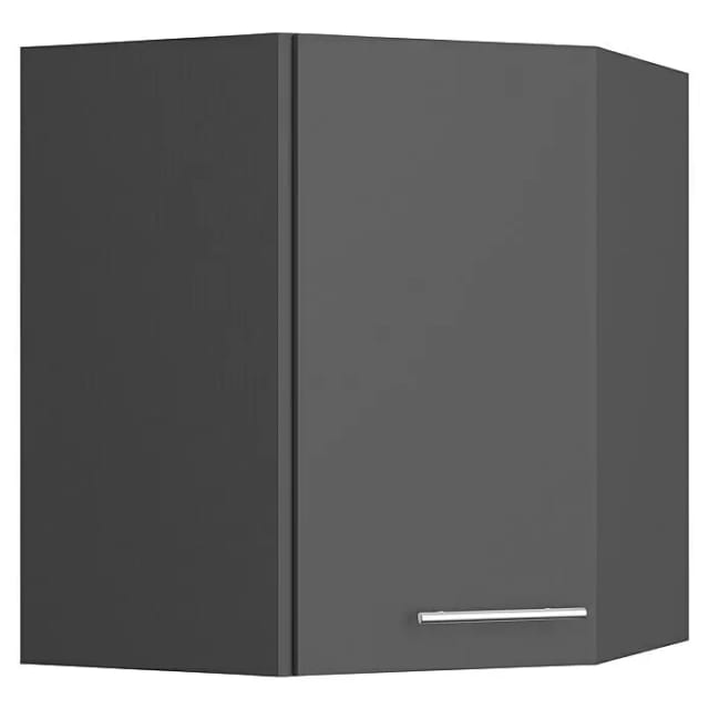 Optifit Küchen-Eckoberschrank Ingvar420 60/60cm x 70,4cm x 34,9cm Anthrazit/Matt
