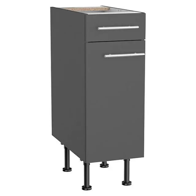 Optifit Küchen-Unterschrank Ingvar420 30 cm x 87 cm x 58,4 cm Anthrazit Matt