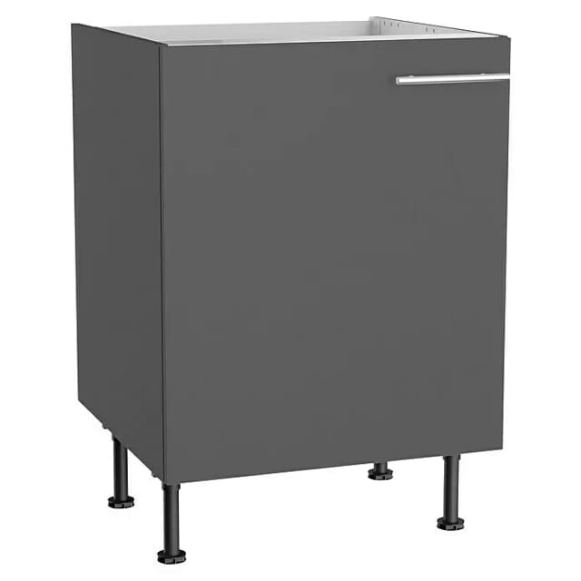 Optifit Küchen-Spülenunterschrank Ingvar420 60 x 87 x 58,4 cm Anthrazit Matt