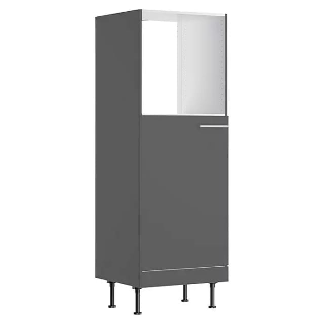 Optifit Küchen-Midi-Schrank f. Backofen und Kühls. Ingvar420 60cm Anthrazit Matt