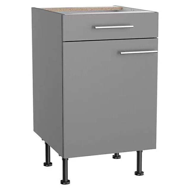 Optifit Küchen-Unterschrank Mats825 50 cm x 87 cm x 58,4 cm Basaltgrau