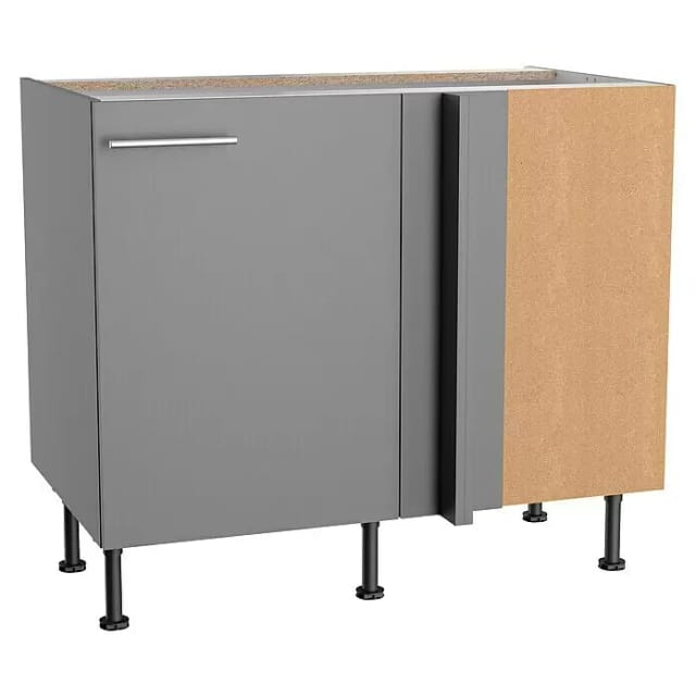 Optifit Küchen-Eck-Unterschrank Mats825 100/65 x 87 x 58,4 cm Basaltgrau