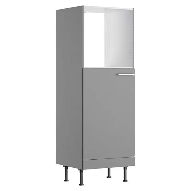 Optifit Küchen-Midi-Schrank für Backofen und Kühls. Mats825 60 cm Basaltgrau