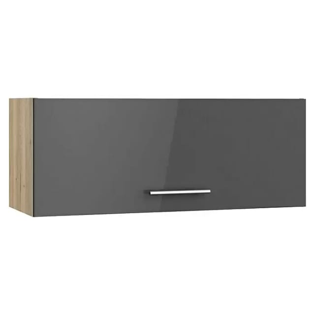 Optifit Küchen-Oberschrank Jonte984 90cm x 35,2cm x 34,9cm Anthrazit-Wildeiche