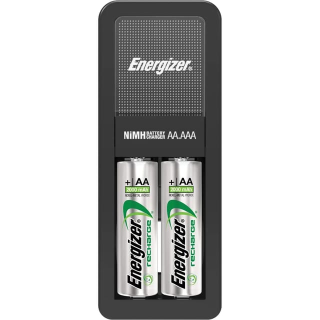 Energizer NiMH-Akku-Ladegerät Mini 2xAA 2000 mAh Akkus inkl.