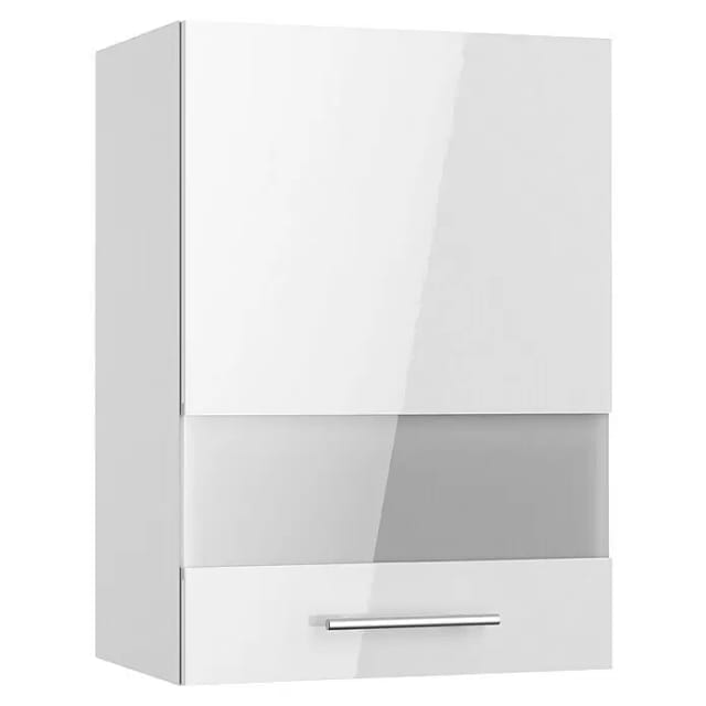 Optifit Küchen-Oberschrank mit Glassegment Rurik986 50 x 70,4 x 34,9 cm Weiß