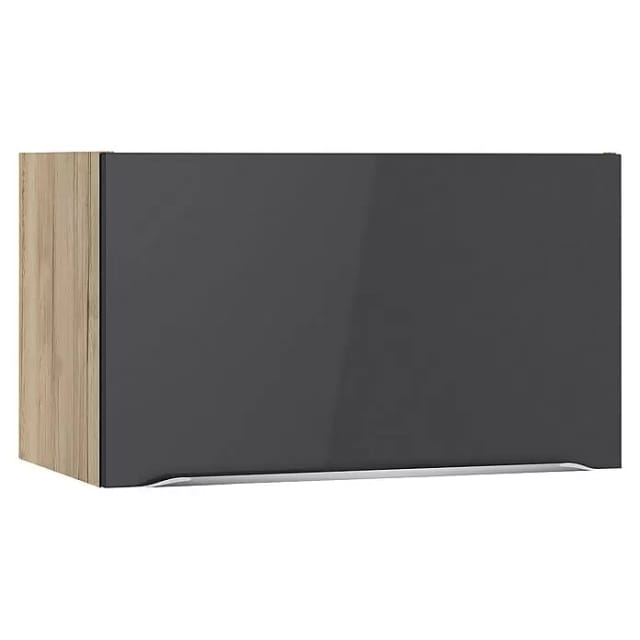 Optifit Küchen-Oberschrank Linus984 60cm x 35,2cm x 34,9cm Anthrazit-Wildeiche