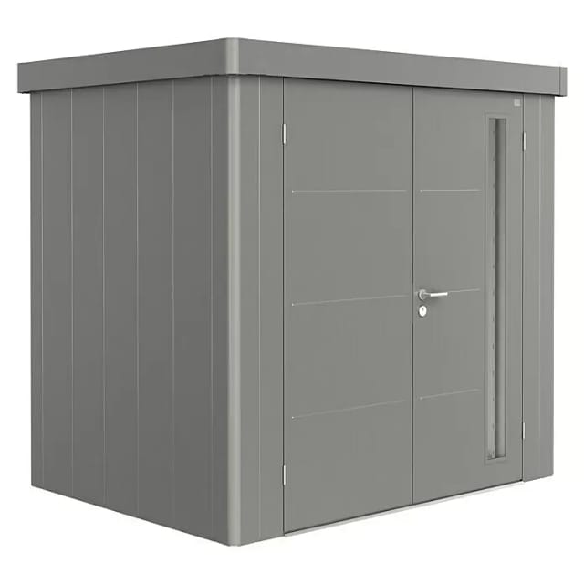 Biohort Gerätehaus Neo 1B Doppeltür Quarzgrau-Metallic