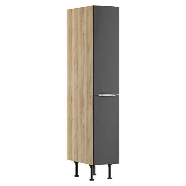 Optifit Küchen-Midi-Apothekerschrank Linus984 30 cm Anthrazit-Wildeiche