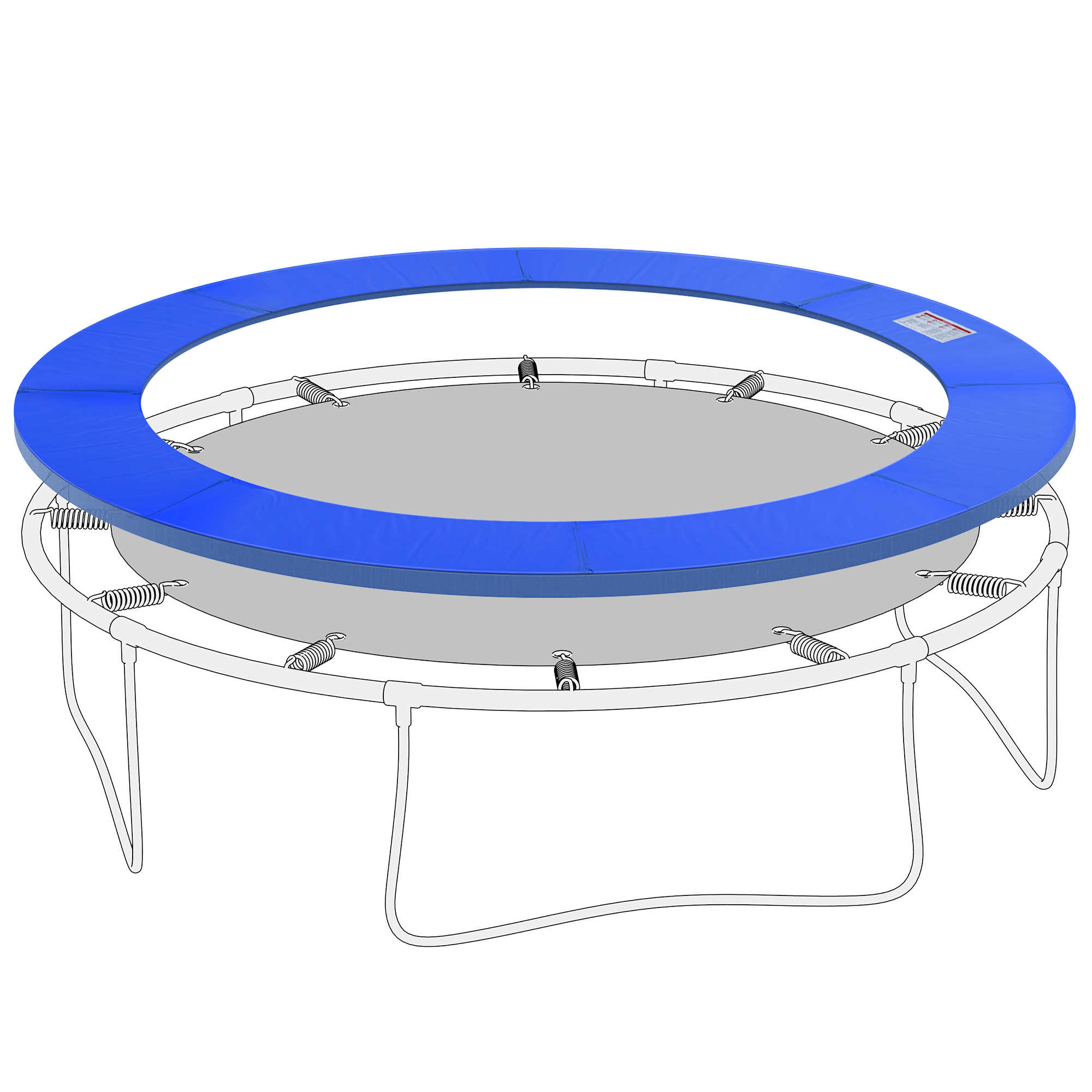 Protection De Bord Pour Trampoline Ø244 Cm, Protection De Ressort, Accessoire De Trampoline, Bord De Sécurité, Filet De Remplacement, Pièce Détachée Pour Trampoline De Jardin, Bleu