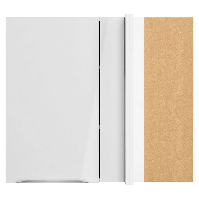 Optifit Küchen-Eckoberschrank Arvid986 80/45x 70,4x 34,9cm Weiß Glanz Weiß Matt