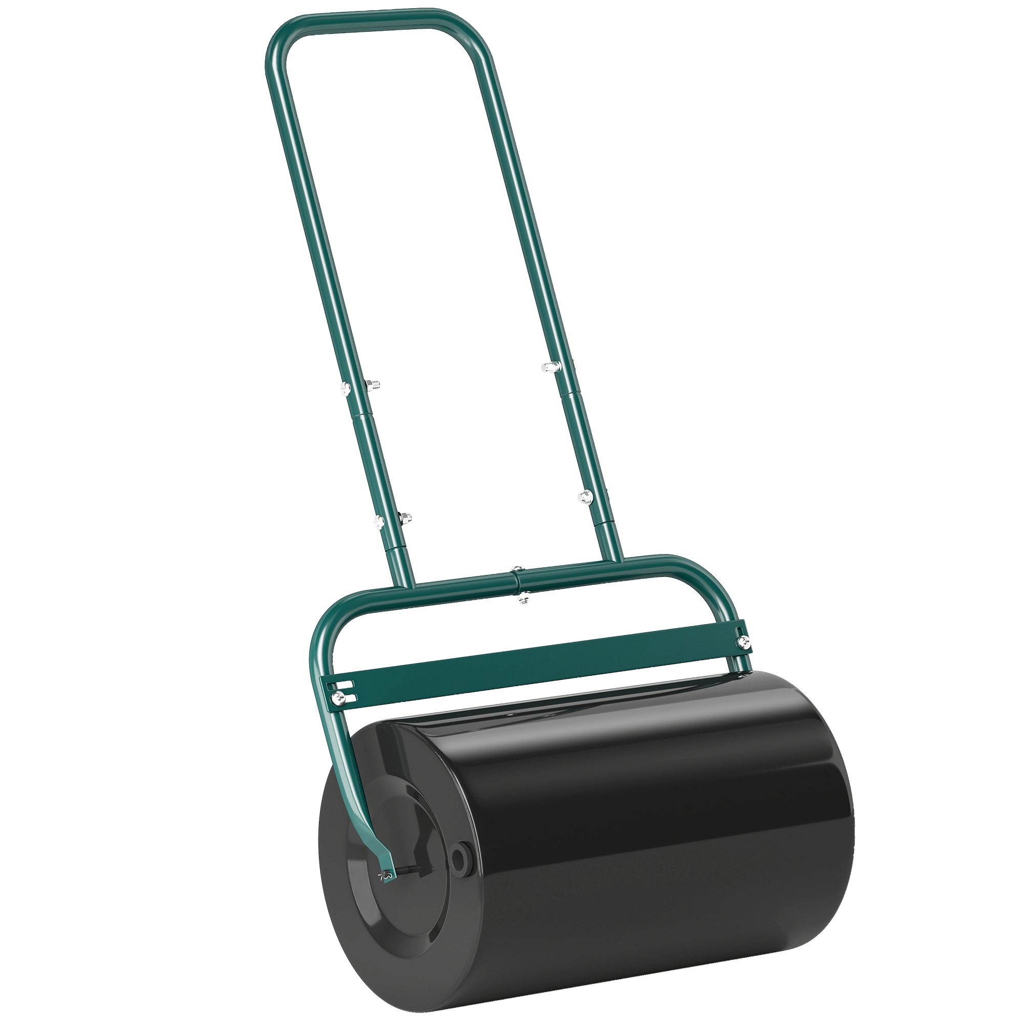 Rouleau À Gazon Pratique, Rouleau De Jardin Flexible En Acier, Dimensions 58 X 32,5 X 113 Cm, Couleur Vert Foncé