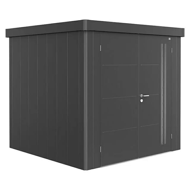 Biohort Gerätehaus Neo 2B Doppeltür Dunkelgrau-Metallic