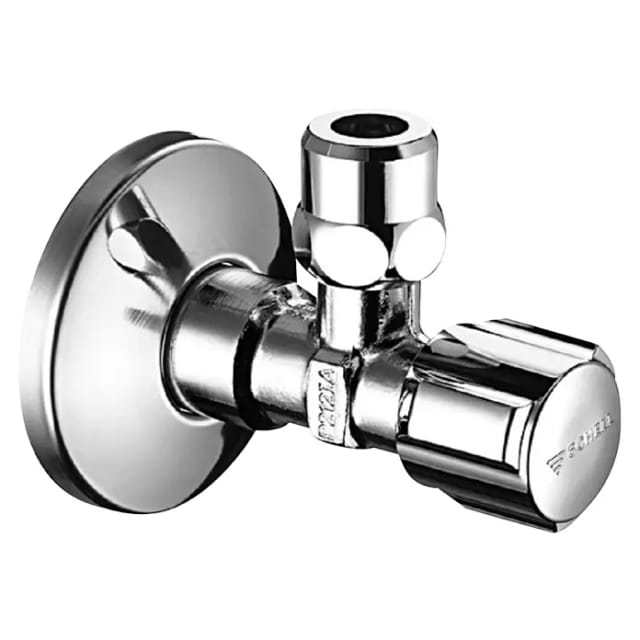 Schell Eckregulierventil Comfort verchromt mit ASAG Ø 54 mm (1/2 Zoll) x Ø 10 mm