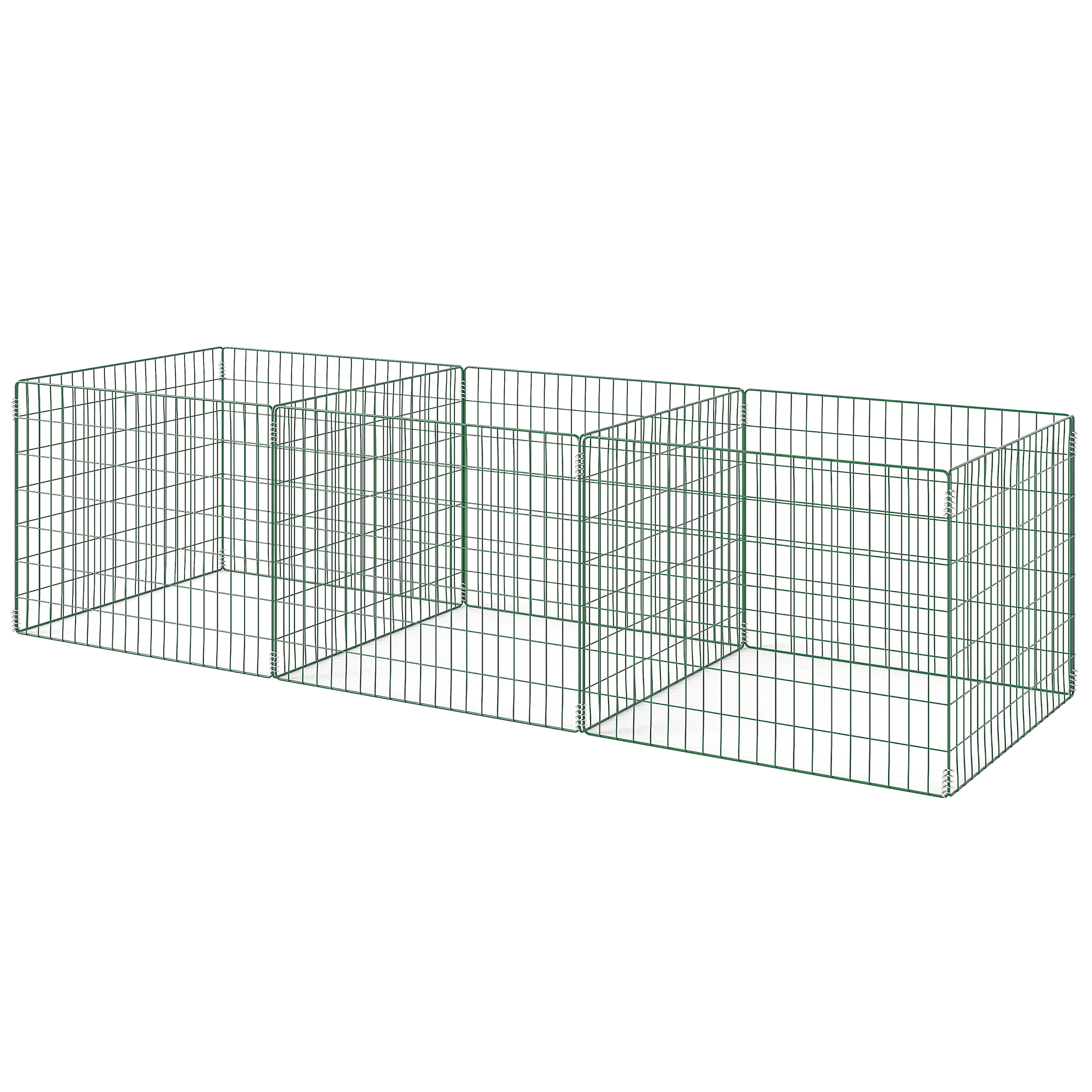 Composteur 1680 Litres, 270 X 90 X 70 Cm, 3 Compartiments, Compost Rapide En Acier, Résistant Aux Intempéries, Vert