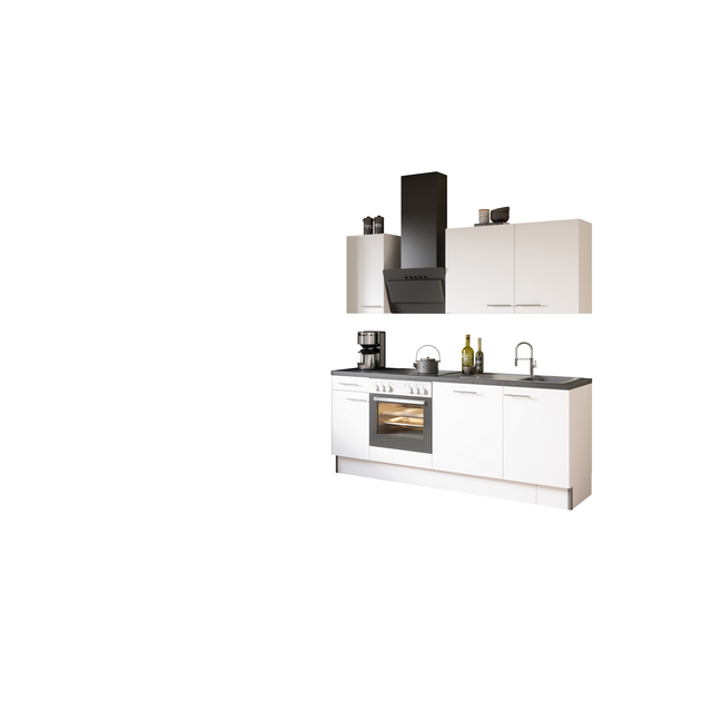 Optifit Küchenzeile Optikoncept Bengt 210 cm Weiß