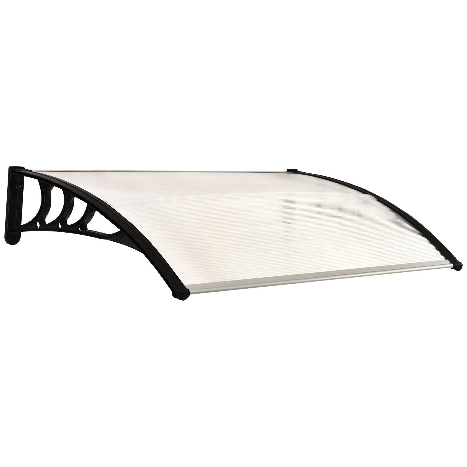 Marquise De Porte D'Entrée 100 X 75 Cm, Auvent Incliné, Polycarbonate Transparent